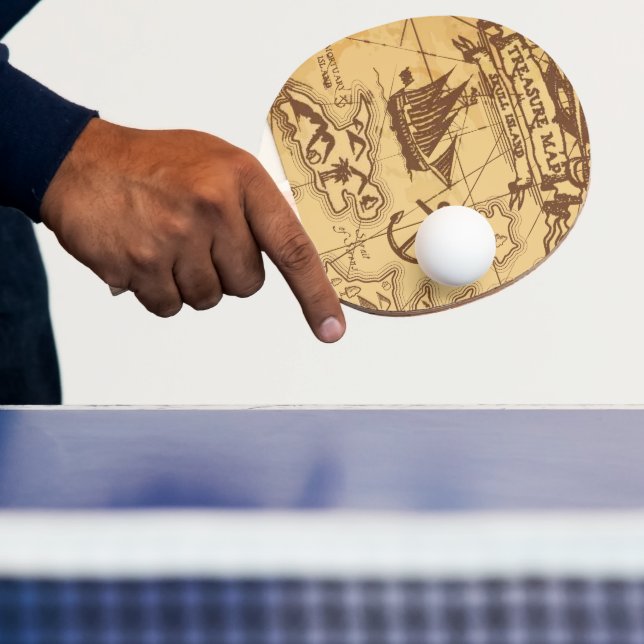 Custom Pirate map land point Family Ping Pong Paddle (Insitu)