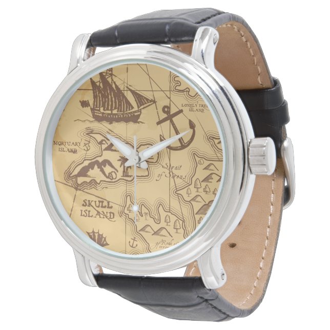 Custom Pirate map land point Family Watch (Angled)