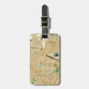 Custom Pirate Map Luggage Tag