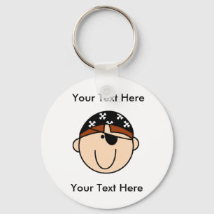 Custom Pirate Red Keychain