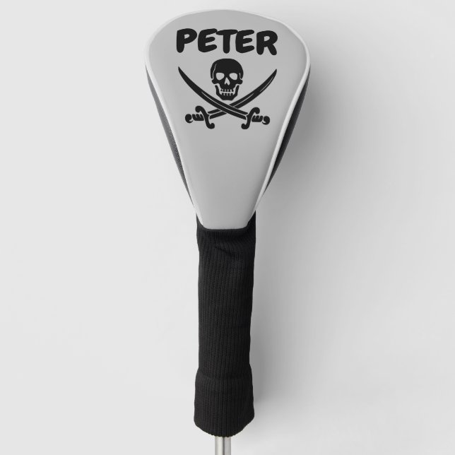 CUSTOM PIRATE SKULL GOLF DRIVER COVER (Front)