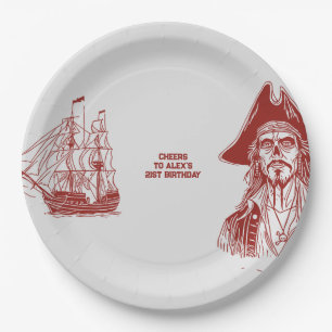 Custom Pirate-Themed Birthday Party  Paper Plate