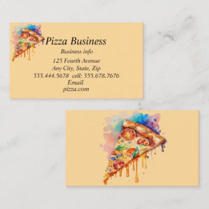 Custom Pizza Business Name Business Card