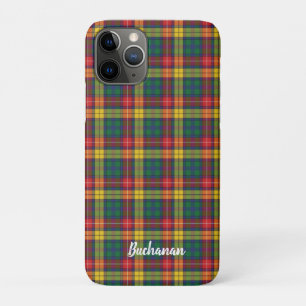 Custom Plaid Clan Buchanan Personalised Name iPhone 11 Pro Case