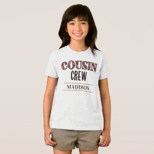 Custom Plaid Pattern Cousin Crew Cousin Squad Tri-Blend Shirt