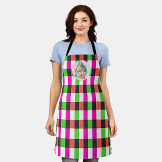 Custom Plaid | Personalised or Logo | Cupcake  Apron