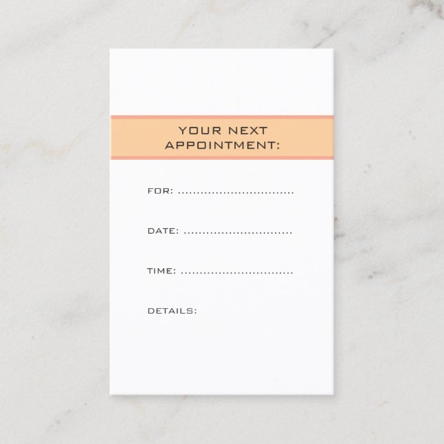 Custom Plain Appointment Reminder Template Card (Front)