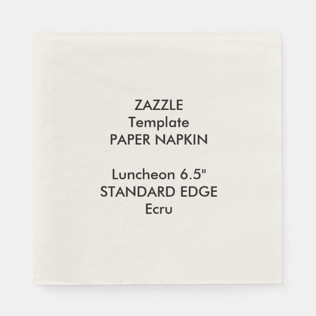 Custom Plain Edge Luncheon Paper Napkin Template (Front)