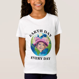 Custom planet heart photo Earth day every day T-Shirt