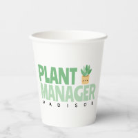 Custom Plant Manager Name Cactus Plant Green Black
