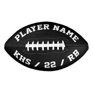 Custom Player Name and Number, School and Position American Football