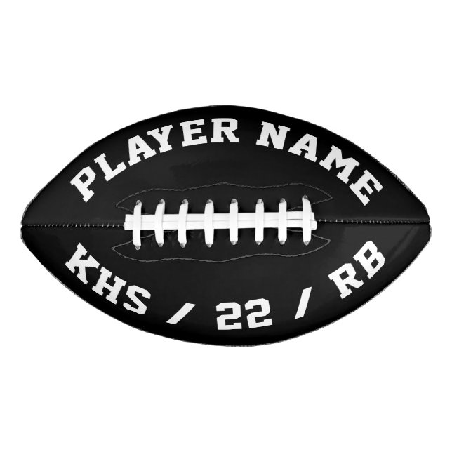 Custom Player Name and Number, School and Position American Football (Front)