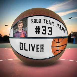 Custom Player Name & Number Team Name Photo Basketball