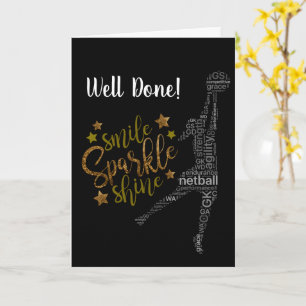 Custom Player Theme Well Done Netball Card