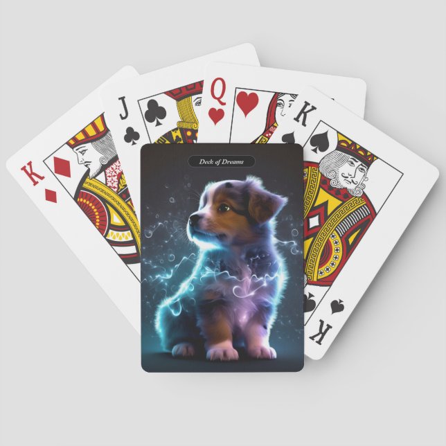 Custom Playing Cards Vibrant Adorable Puppy Deck (Back)