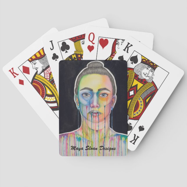 Custom Playing Cards with Abstract Original Art (Back)