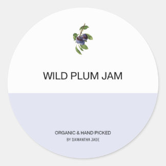 Custom Plum Jam & Preserve Jar Labels for Pantry