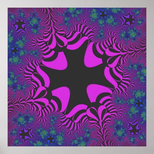 Custom Plum Purple Cross Poster (Front)