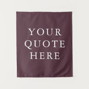 Custom Plum Purple Personalised Your Quote Wall Tapestry