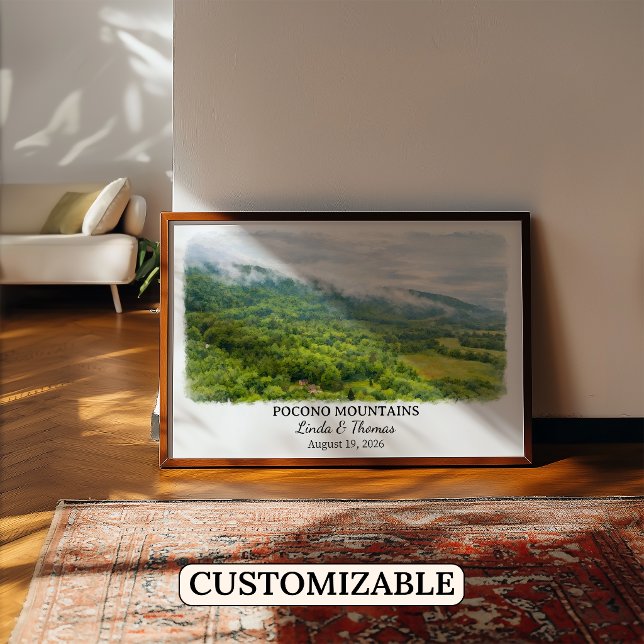 Custom Pocono Mountains Wall Art, Pennsylvania Poster (Creator Uploaded)