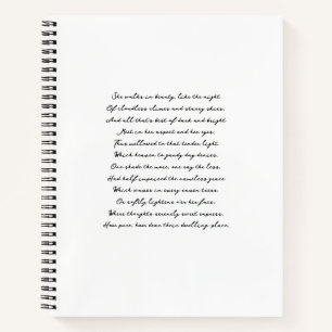 Custom Poem, Song Lyrics, Quote Notebook
