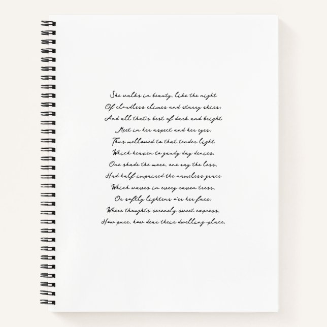 Custom Poem, Song Lyrics, Quote  Notebook (Front)