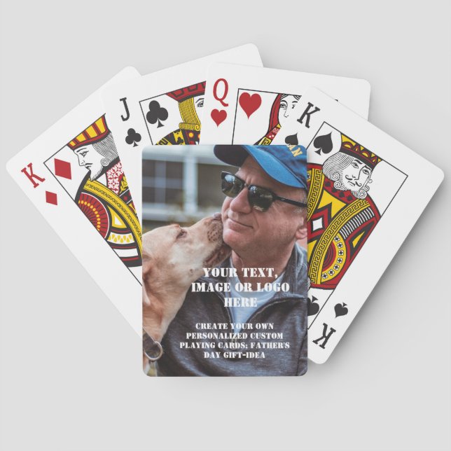 Custom Poker Cards - Personalised Fathers Day Gift (Back)
