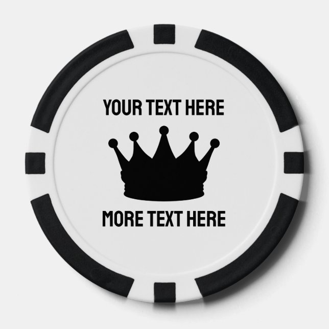 Custom poker chip golf ball marker with crown logo (Front)