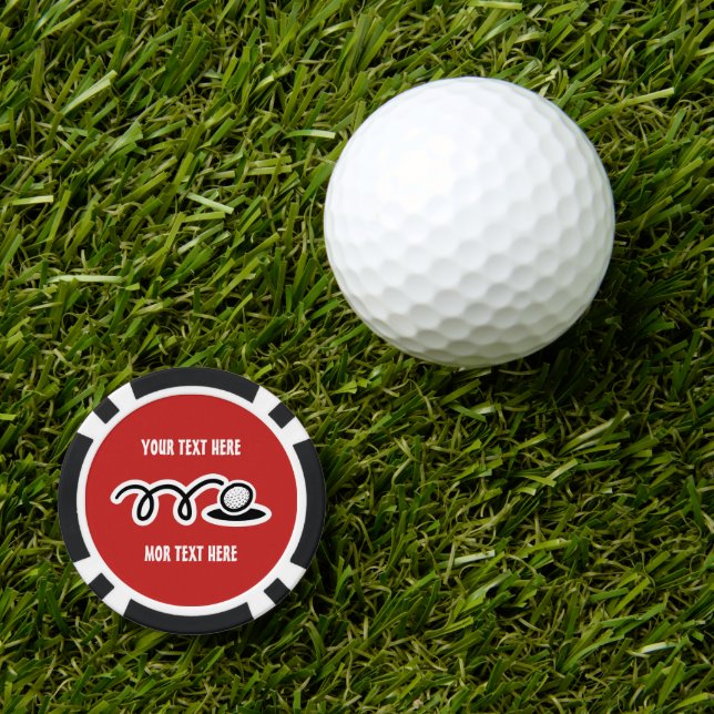 Custom poker chip golf ball markers | Personalise (Golf Ball Marker)