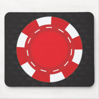 Custom Poker Mouse Pad Red