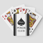 Custom poker playing cards with Ace of spades