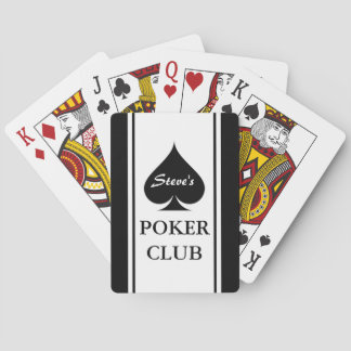 Custom poker playing cards with Ace of spades