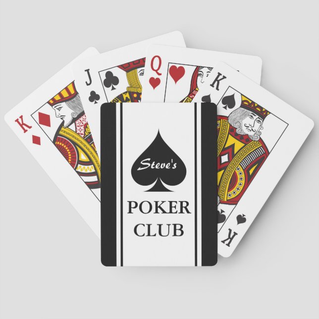 Custom poker playing cards with Ace of spades (Back)