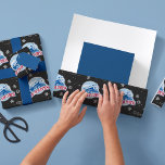 Custom Polar Express Train Christmas Snowflake Wrapping Paper<br><div class="desc">Check out this Polar Express chalkboard graphic.  Personalize this Christmas wrapping paper with a custom greeting and your name!</div>
