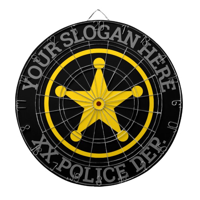 Custom police department law enforcement dartboard (Front)