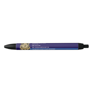Custom Police Department Law Enforcement Logo Black Ink Pen