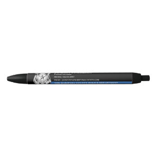 Custom Police Department Law Enforcement Logo Black Ink Pen