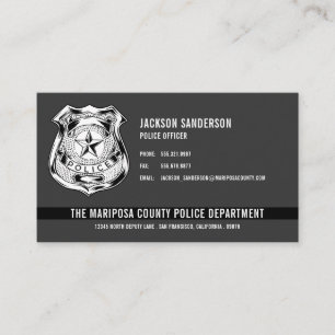 Custom Police Department Law Enforcement Logo Business Card
