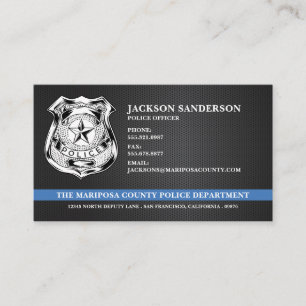 Custom Police Department Law Enforcement Logo Business Card