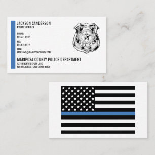 Custom Police Department Law Enforcement Officer Business Card