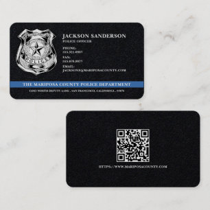 Custom Police Department Law Enforcement QR Code Business Card
