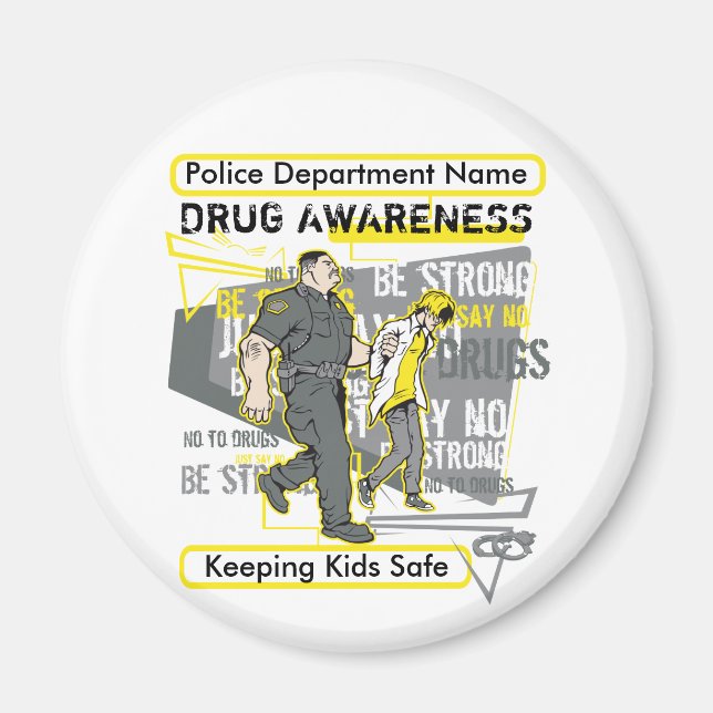 Custom Police Drug Awareness Magnet (Front)