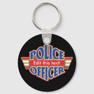 Custom Police Officer Key Ring