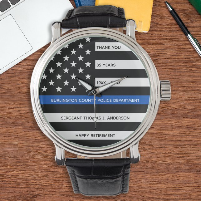 Custom Police Officer Law Enforcement Retirement Watch (Creator Uploaded)