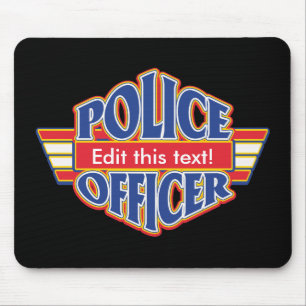 Custom Police Officer Mouse Mat