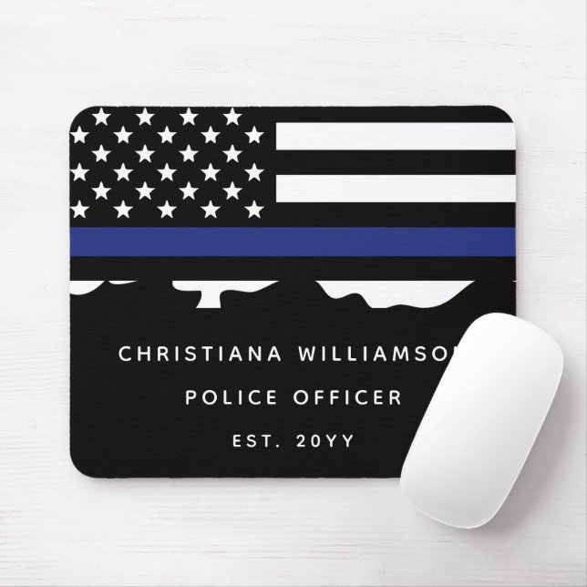Custom Police Officer Police Academy Graduation  Mouse Mat (With Mouse)