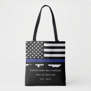 Custom Police Officer Police Academy Graduation Tote Bag