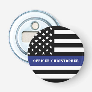 Custom Police Officer Thin Blue Line Police Dept. Bottle Opener