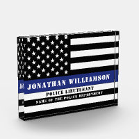 Custom Police Officer Thin Blue Line Police Dept.