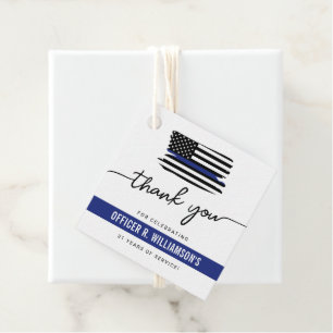 Custom Police Retirement Celebration Favour Tags